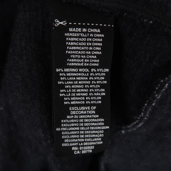 Indian Motorcycle Jacket Womens L Black Heather Merino Wool Full Zip Thumb Holes - Picture 8 of 12